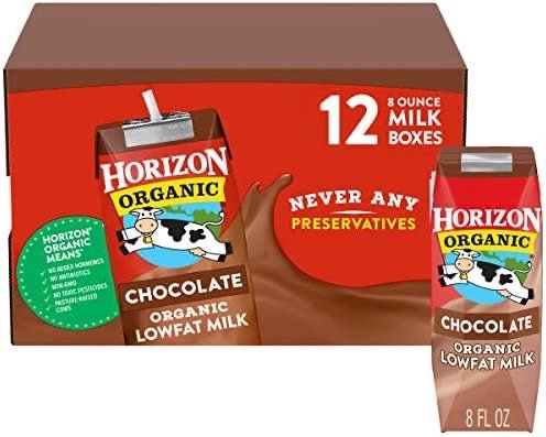 Horizon Organic 巧克力口味低脂牛奶8oz 12盒