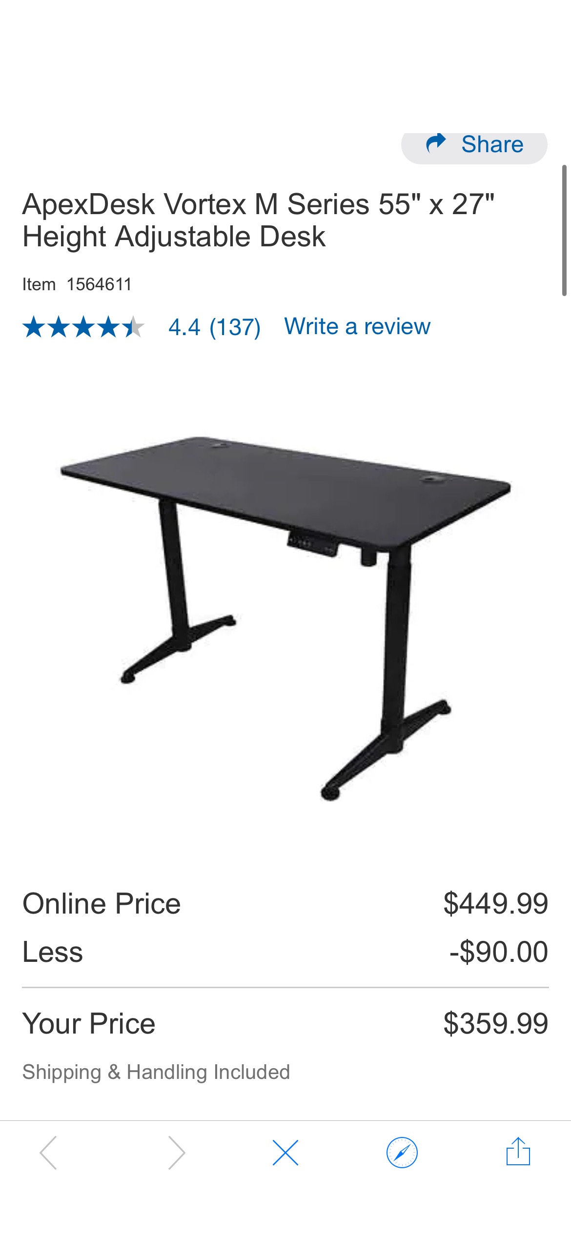 costco apexdesk