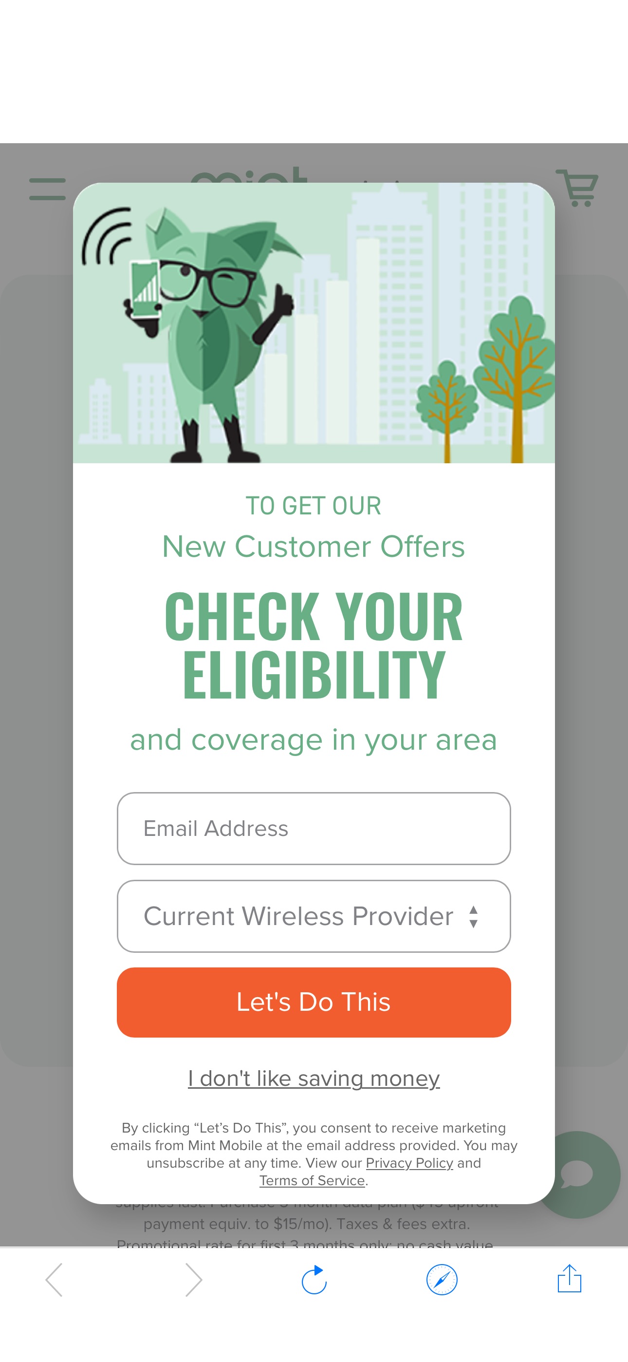 Mint Mobile | Wireless that's Easy, Online, $15 Bucks a Month