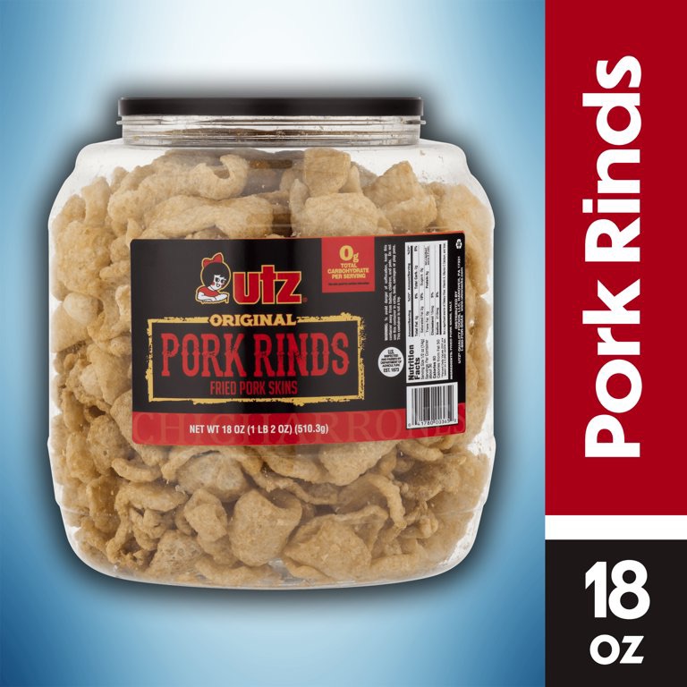 18 oz Utz Original Pork Rinds Barrel - Walmart.com