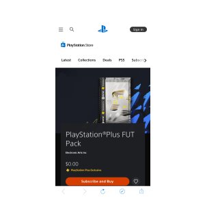$0 PlayStation®Plus FUT Pack为