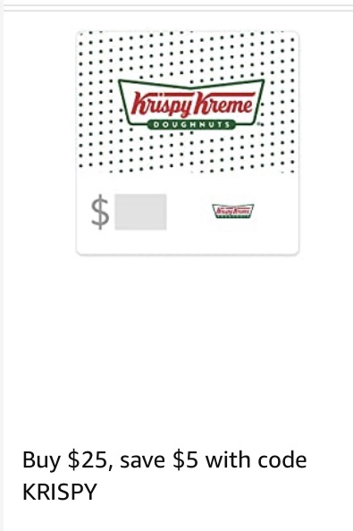 Krispy Kreme 25礼卡减五刀 code KRISPY