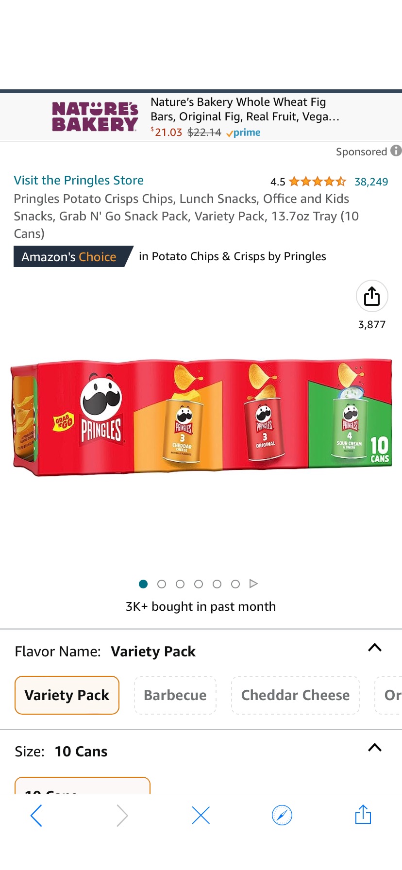 品客薯片Amazon.com: Pringles Potato Crisps Chips, Lunch Snacks, Office and Kids Snacks, Grab N' Go Snack Pack, Variety Pack, 13.7oz Tray (10 Cans)