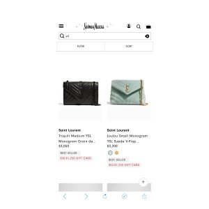 $3050 Ysl at Neiman Marcus Neiman Marcus