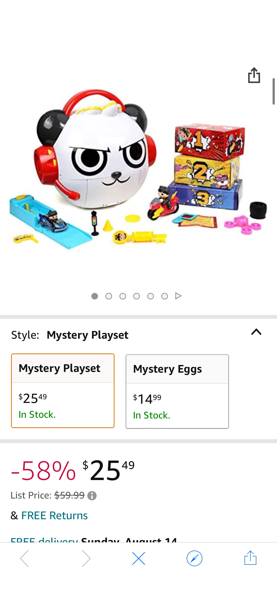Amazon.com: Jada Toys Ryan's World Combo Panda Mystery Vehicle Playset, Toys for Kids (31747) : Toys & Games