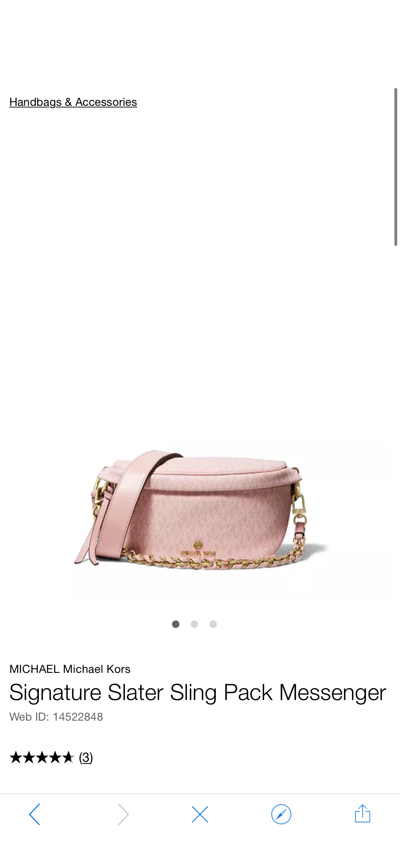 女士包Michael Kors Signature Slater Sling Pack Messenger & Reviews - Handbags & Accessories - Macy's