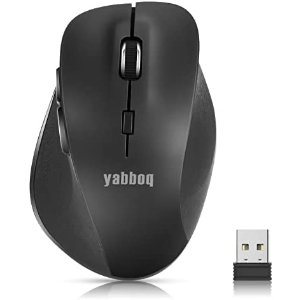 $4.99 亞馬遜白菜價人體工學無線滑鼠 Premium Wireless Mouse, 2022 Version 2.4G Wireless Computer Optical Mouse, YABBOQ Ergonomic Mouse 6 Buttons