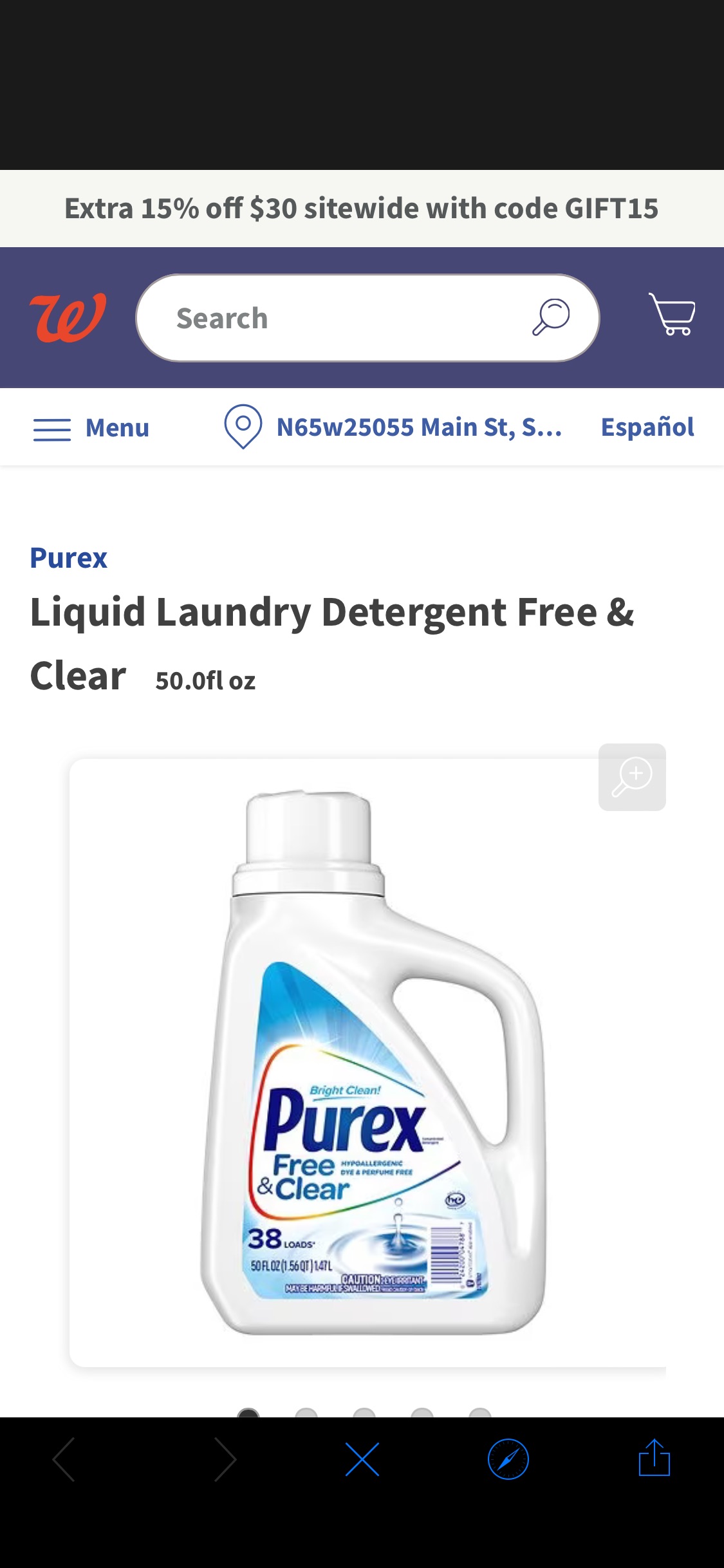 Purex Liquid Laundry Detergent Free & Clear | Walgreens