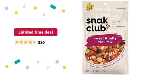 Limited-time deal: Snak Club Sweet & Salty Trail Mix, 5.5 Ounce (Pack of 6)