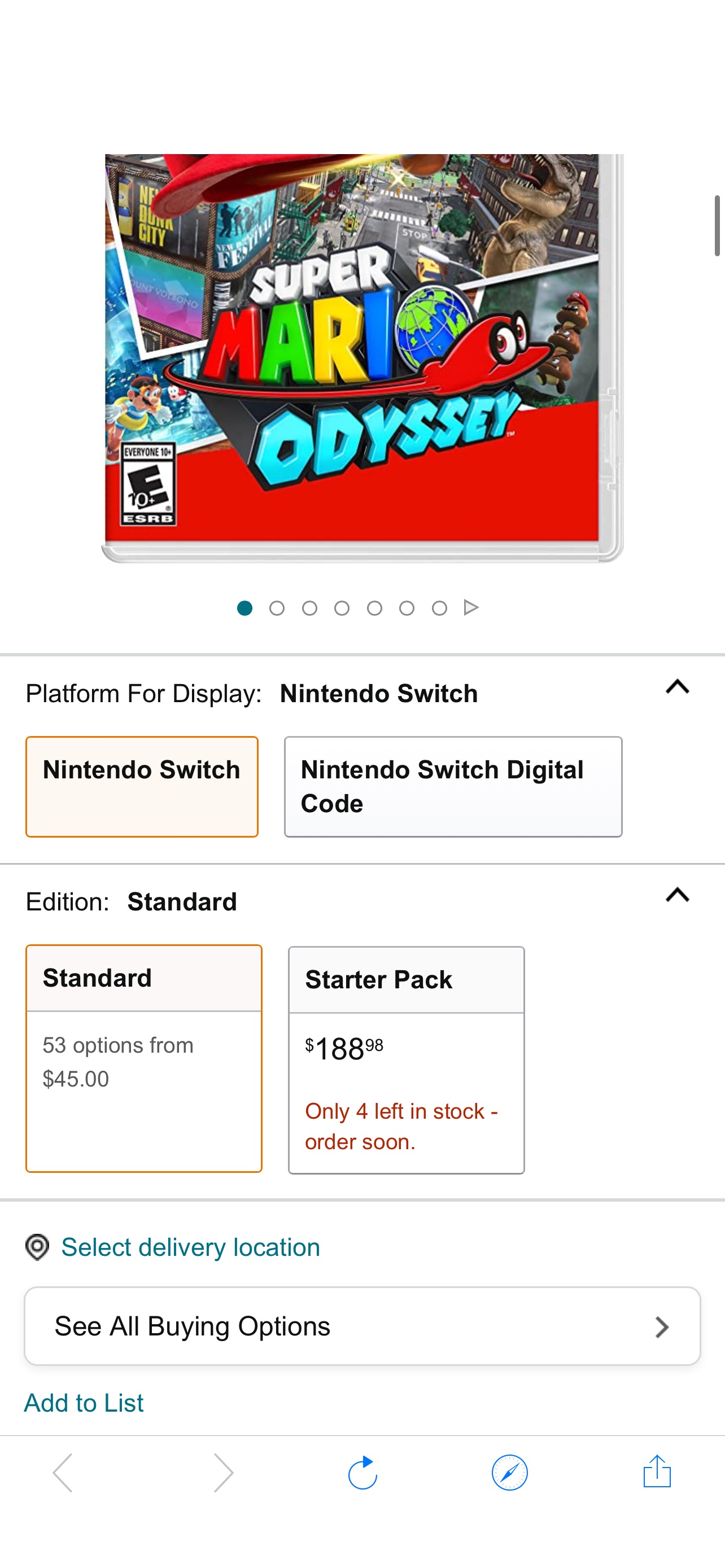 Amazon.com: Super Mario Odyssey - Nintendo Switch : Nintendo of America: Video Games