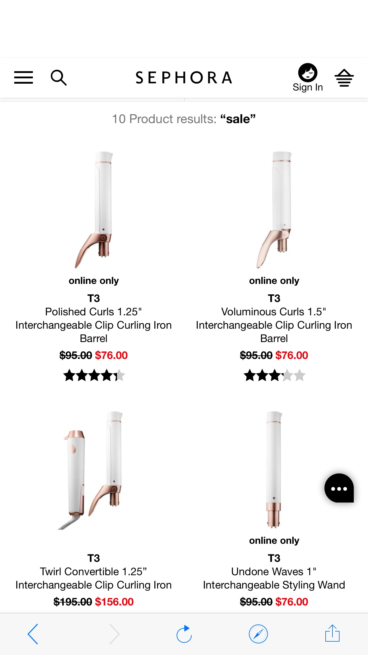 T3 各种产品现在丝芙兰官网特价 折扣 | Sephora