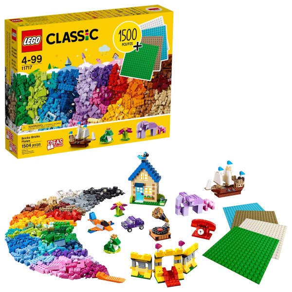LEGO Classic Bricks Bricks Plates 11717 Building Toy, 1504 Pieces