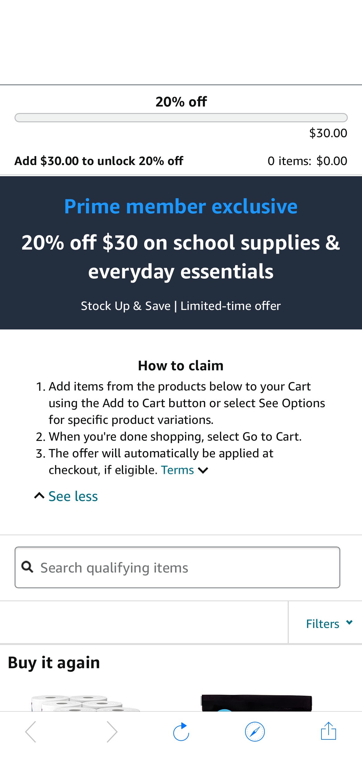 Amazon.com: 20% off $30 on school supplies & everyday essentials promotion