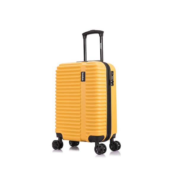 20 in. Mustard Lightweight Hardside Spinner Carry on - The Home Depot