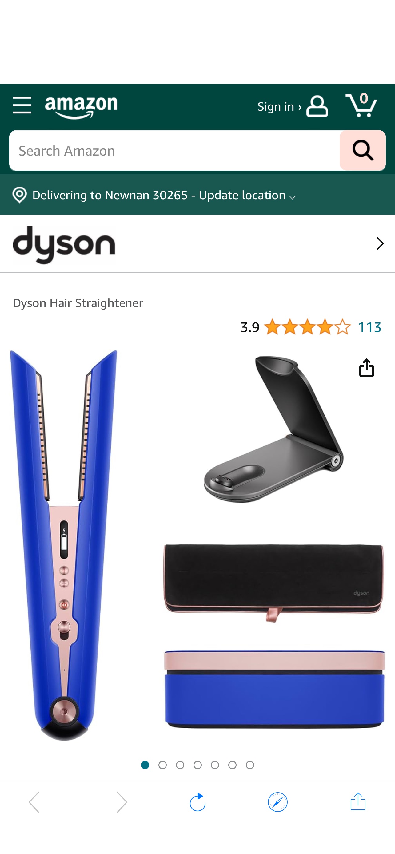 Amazon.com: Dyson Corrale™ Hair Straightener in Special Edition Blue Blush : Beauty & Personal Care拉直板