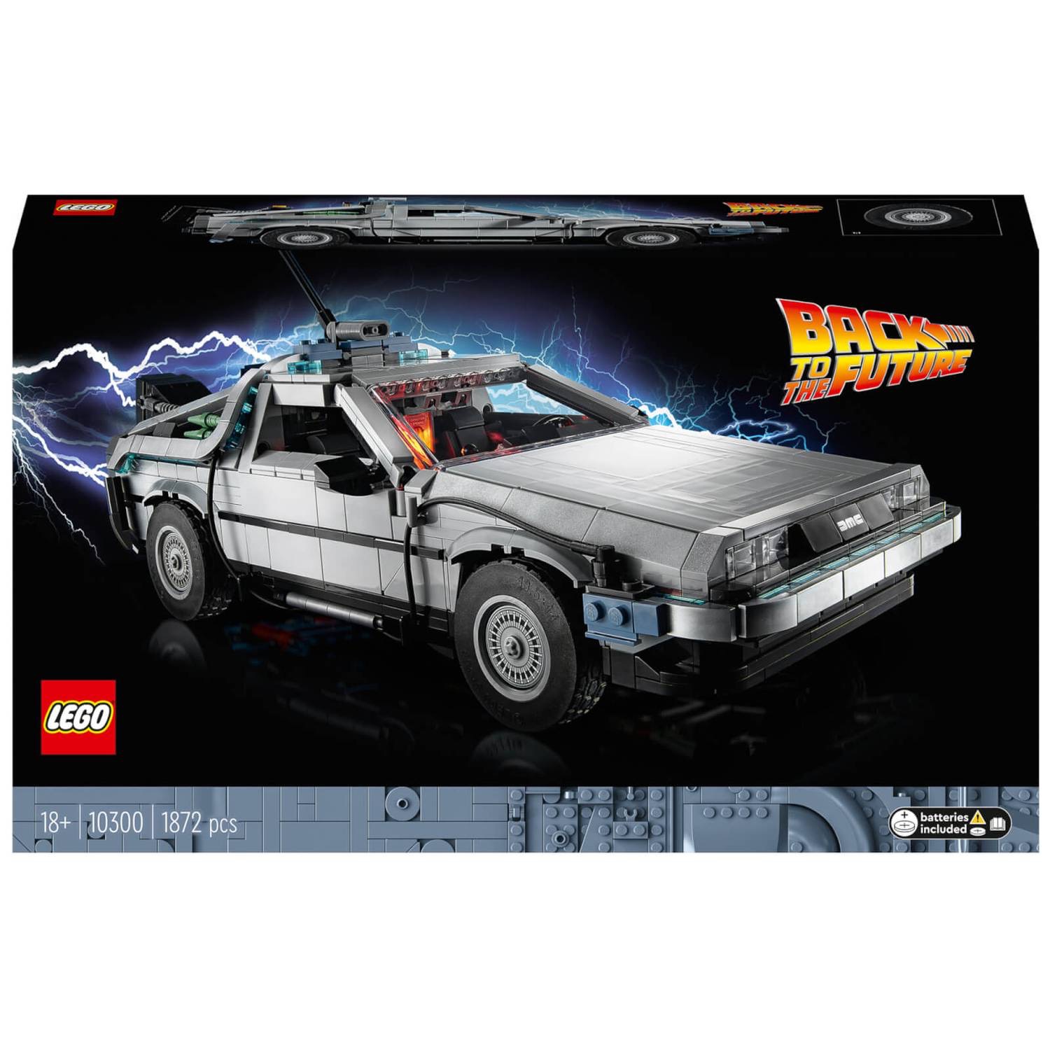 LEGO Icons Back to the Future Time Machine Car Set (10300) Toys - Zavvi US乐高回到未来时光机