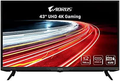 4K电竞显示器 AORUS FV43U 43" 144Hz 2160p HBR3, NVIDIA G-SYNC Compatible, Exclusive Built-in ANC, 3840x2160 Display, 1ms Response Time, HDR, 96% DCI-P3, 1 DisplayPort 1.4
