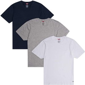Levi's Men's Undershirts 3 Pack - Short Sleeve Cotton Crew Neck Tshirts for Men