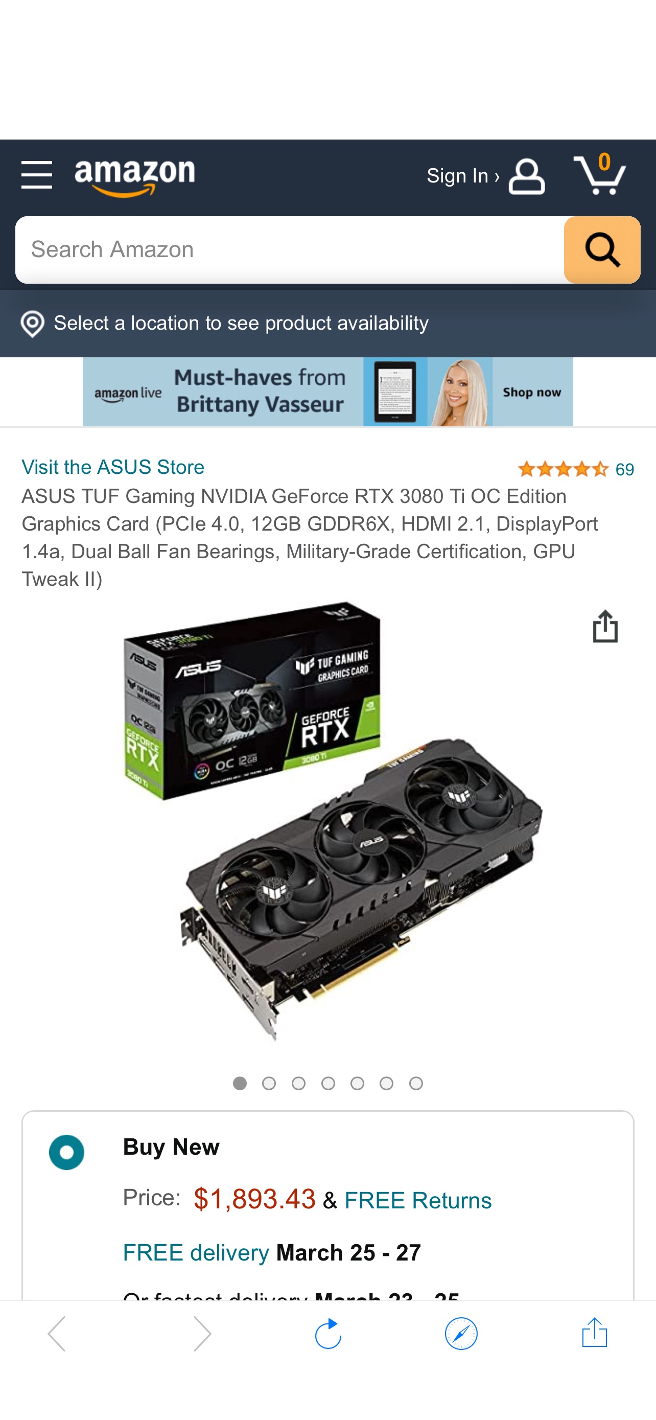 华硕TUF 3080ti Amazon.com: ASUS TUF Gaming NVIDIA GeForce RTX 3080 Ti OC Edition Graphics Card