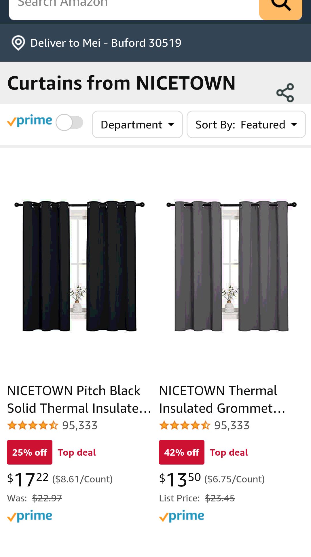 Curtains from NICETOWN窗帘