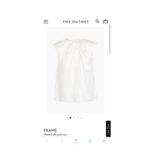 $154 Off-white Pleated silk-satin top | FRAME | THE OUTNET