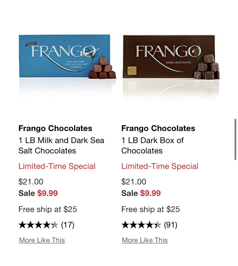 Macy’s Frango 巧克力4.99起
