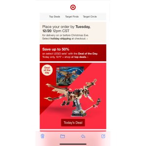 Target部分lego最高5折优惠