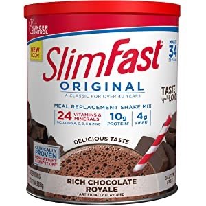 Slimfast 高蛋白巧克力代餐奶昔粉 31.18 Oz