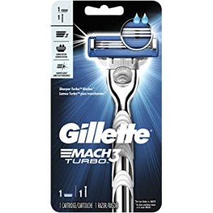 Gillette Mach3 Turbo Men's Razor, Handle & 1 Blade Refill