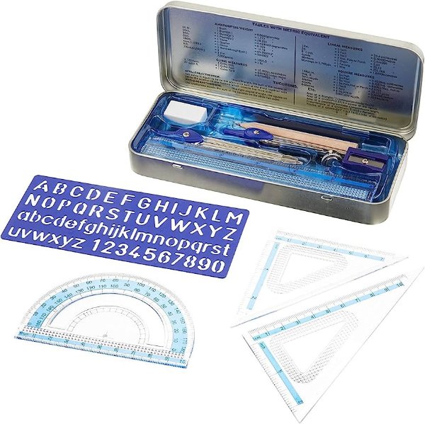 Math Set for Drawing, Measuring Tools