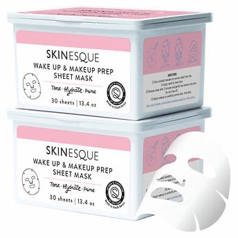 Skinesque Wake Up & Makeup Prep Sheet Mask, 2-pack 早安面膜