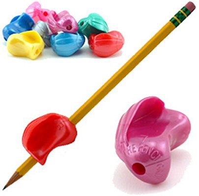 铅笔握把Amazon.com : The Pencil Grip Crossover Grip Ergonomic Writing Aid for Righties and Lefties, 6 Count Metallic Colors (TPG-17706) : Special Needs Educational Supplies : Office Products