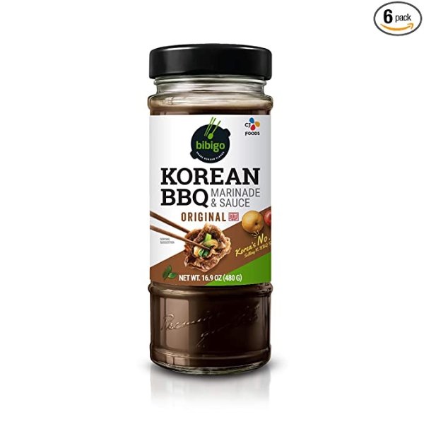 Bibigo 正宗韩式风味烤肉酱 16.9oz 6罐