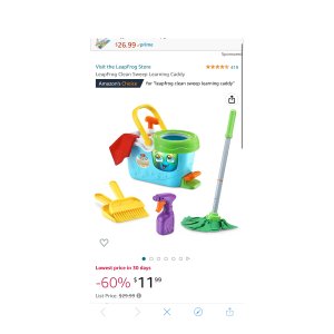 $11.99 Amazon.com: LeapFrog Clean Sweep Learning Caddy : Toys & Games