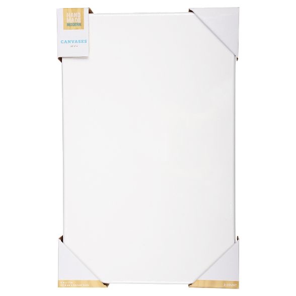 两块装白色canvas画板，七折，2pk 11" X 17" Artist Canvas - Hand Made Modern® : Target