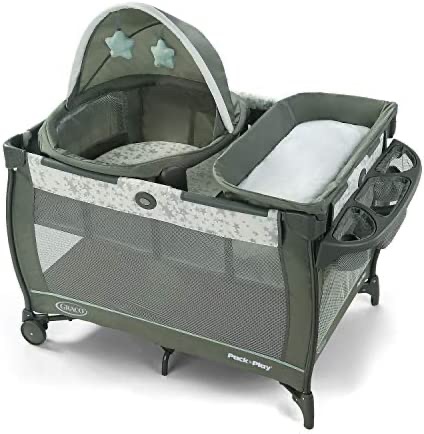 Amazon.com: Graco Pack 'n Play Travel Dome Playard | Includes Travel Bassinet, Full-Size Infant Bassinet, and Diaper Changer, Oskar
