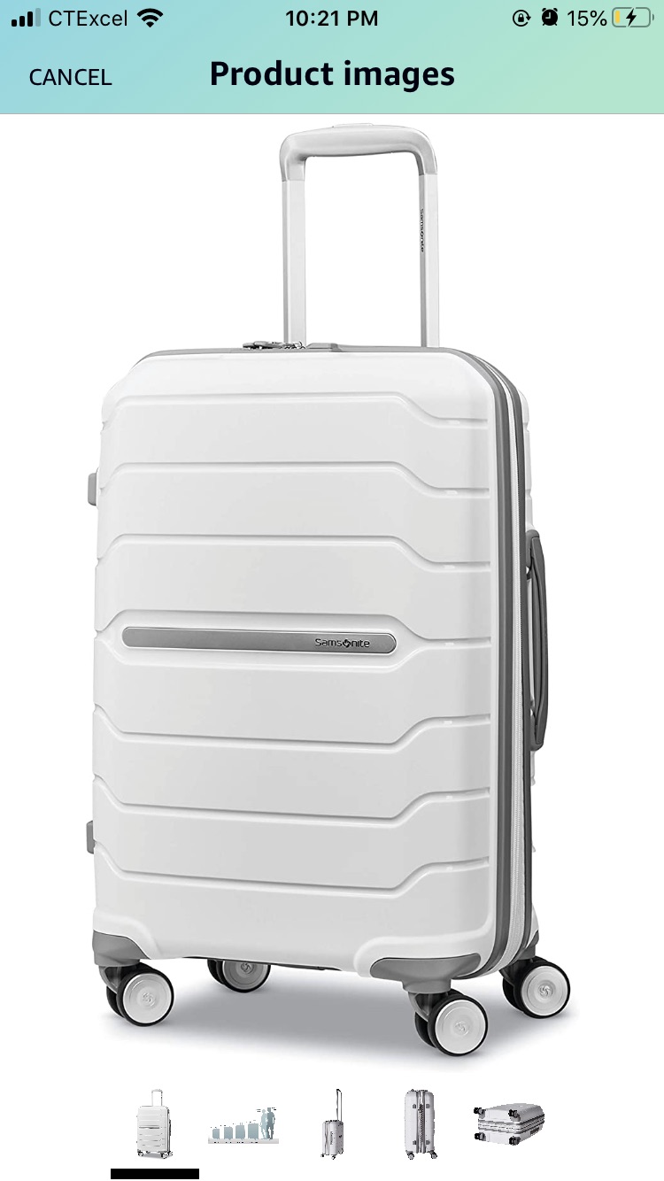 Amazon.com | Samsonite Freeform Hardside Expandable with Double Spinner Wheels, White, Carry-On 21-Inch | Suitcases新秀丽美亚