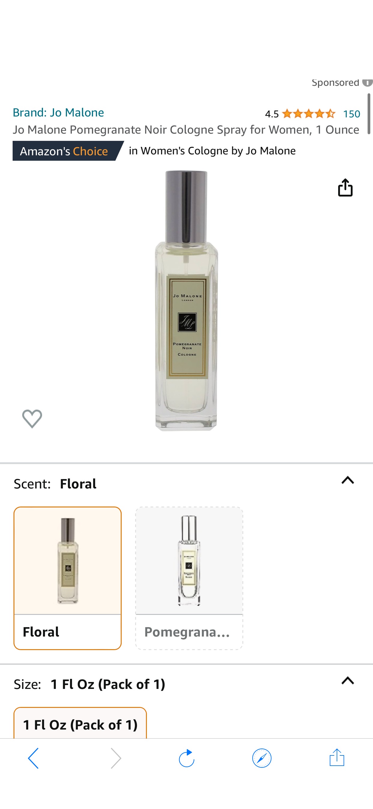 Amazon.com : Jo Malone Pomegranate Noir Cologne Spray for Women, 1 Ounce : Jo Malone Perfume : Beauty & Personal Care 祖马龙石榴香水
