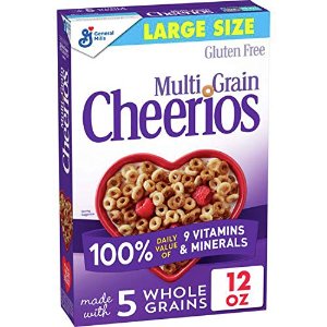 Multi Grain Cheerios, Breakfast Cereal, Gluten Free, Whole Grain Oats, 12 oz