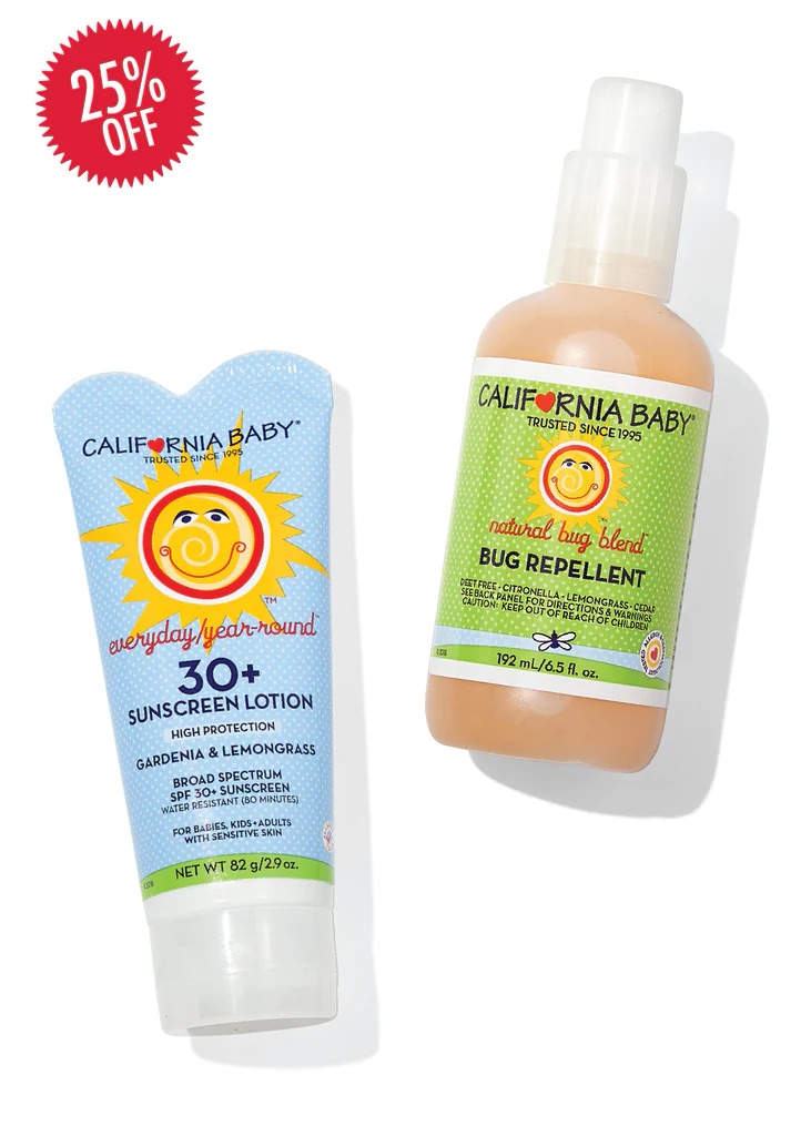 加州宝宝Summer Protection™ Sunscreen + Bug Spray Bundle 套装75折