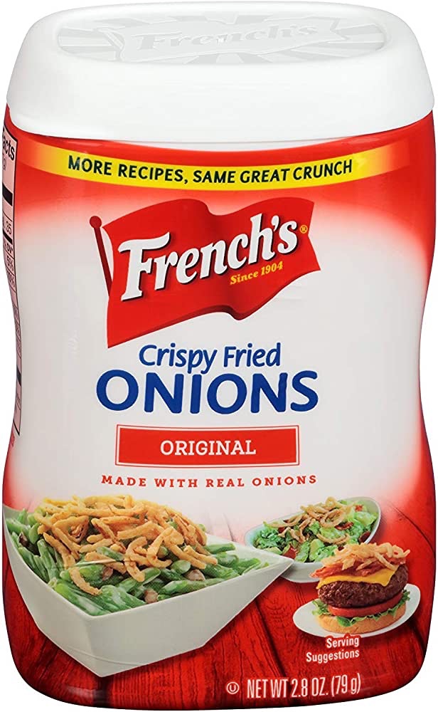 Amazon.com : French's Original Crispy Fried Onions, 2.8 ounces (Pack of 2) : Grocery & Gourmet Food