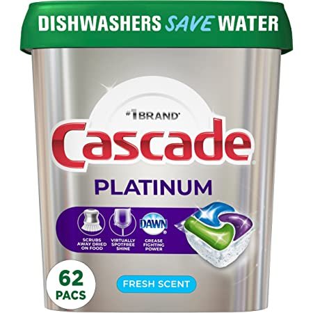 Cascade Platinum Dishwasher Pods 62 Count
