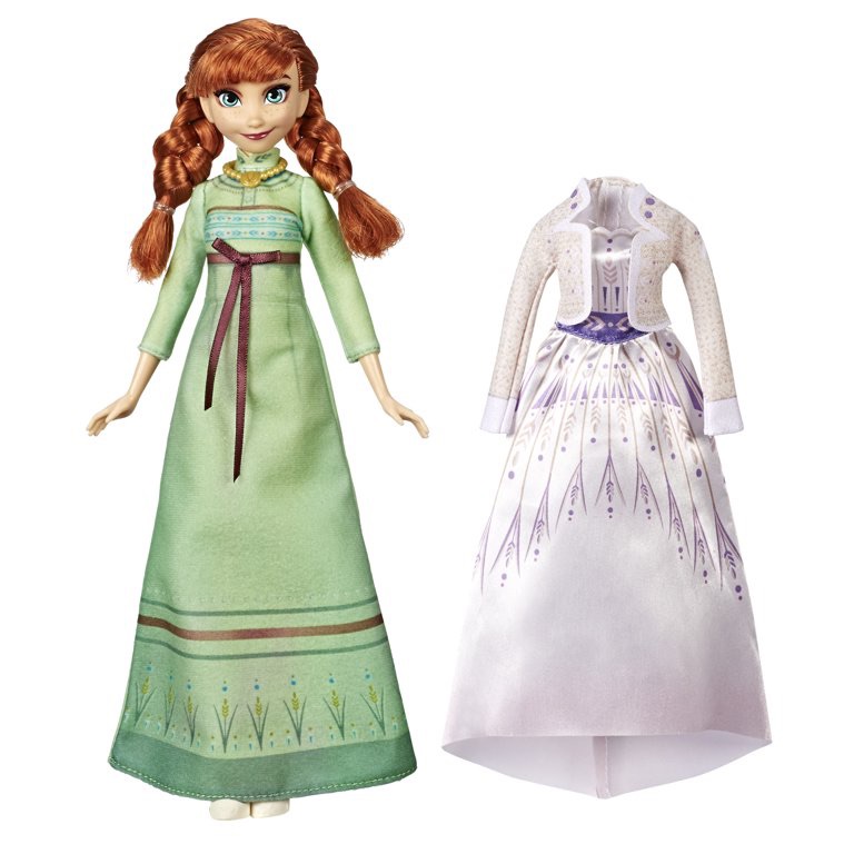 Disney Frozen 2 Arendelle Anna Doll Includes Dress, Nightgown And Shoes - Walmart.com冰雪奇缘安娜公仔