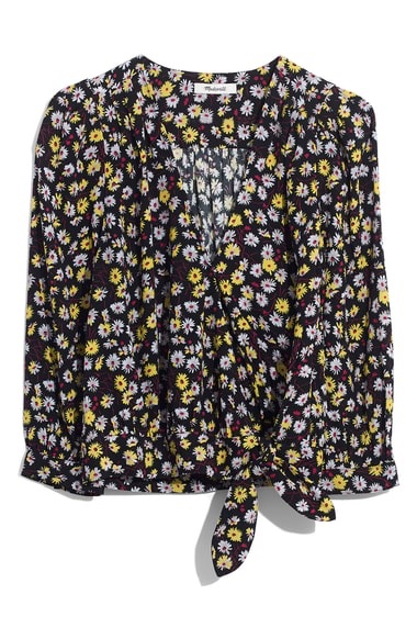 Madewell French Floral Wrap Top 女士长袖上衣