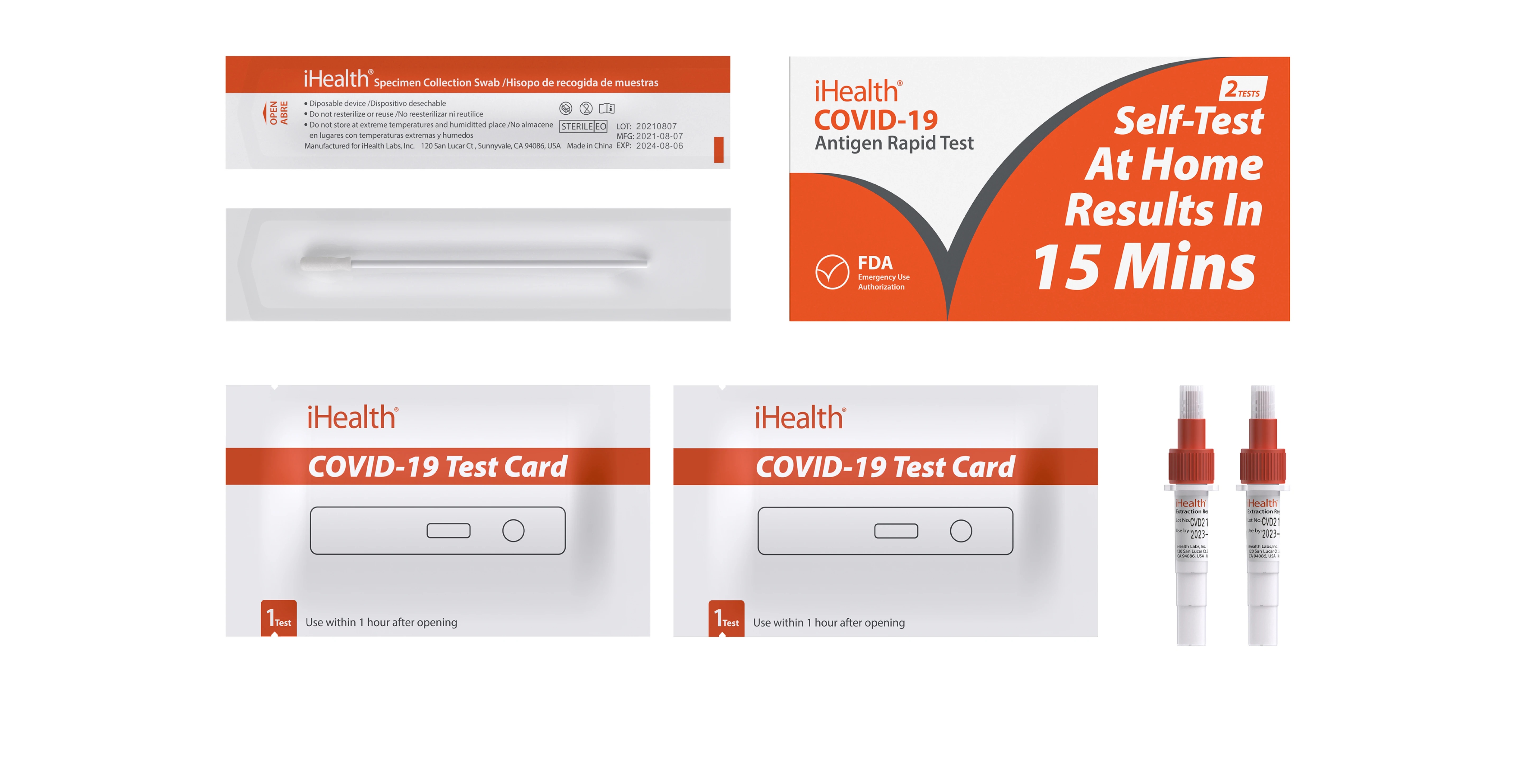 iHealth COVID-19 Antigen Rapid Test – iHealth Labs Inc 新冠测试盒