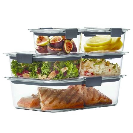 10pc Brilliance Leak Proof Food Storage Containers with Airtight Lids