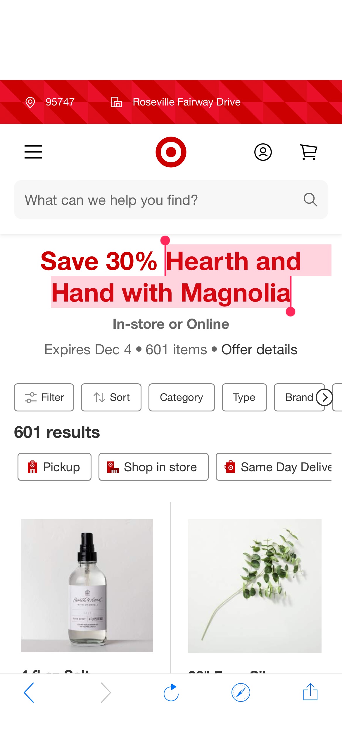 Target Hearth and Hand with Magnolia 30%off