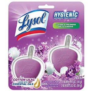 Lysol Toilet Bowl Cleaner, Automatic In-The-Bowl Disc, Lavender, 2-Count (Pack of 2)