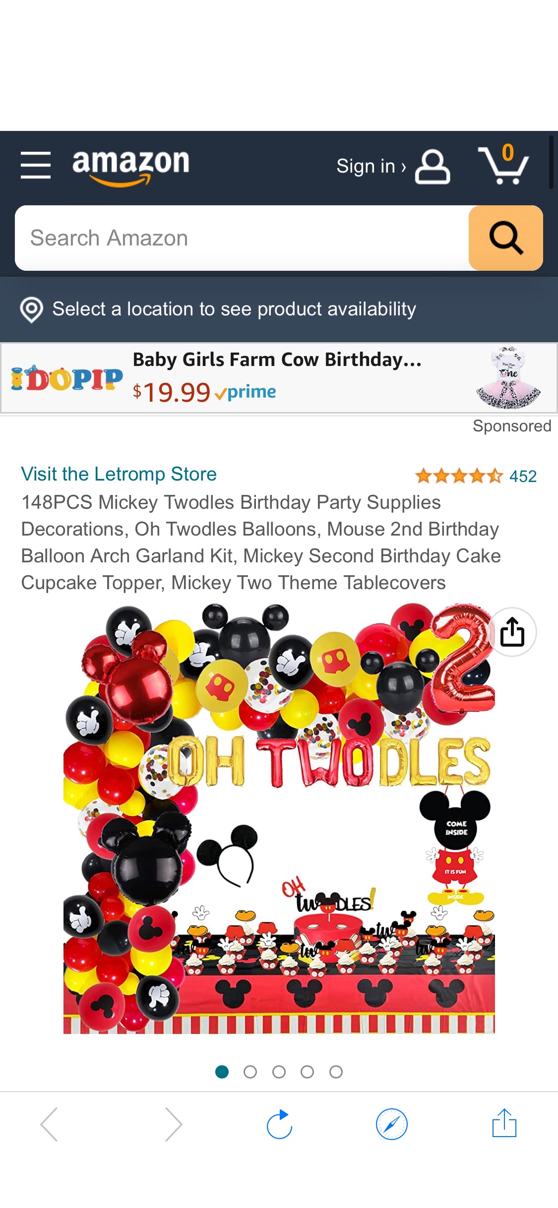 Amazon.com: 148PCS Mickey 2歲生日派對氣球50%折扣