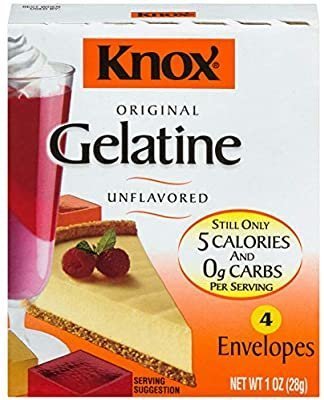 Amazon.com : Knox Gelatine Unflavored, 4 Count (Net Wt. 1 Ounce) : Cooking And Baking Gelatin Mixes : Grocery & Gourmet Food